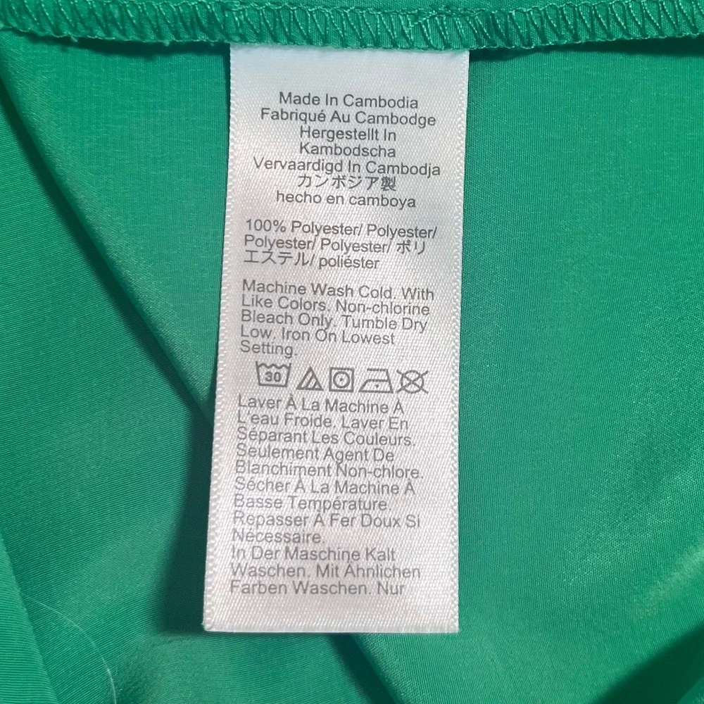 J.Crew Sleeveless Henley Blouse Womens XL Green Classic Preppy Office Wear Top